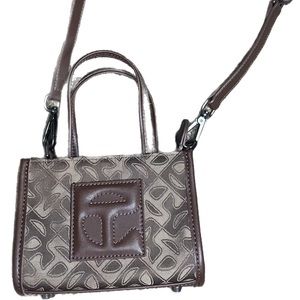 Telfar Small Jacquard Shopper  - Chocolate Monogram
